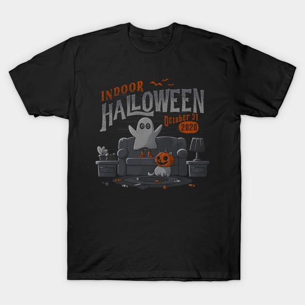 Indoor Halloween Funny 2020 Quarantine Holiday Gift T-Shirt by eduely